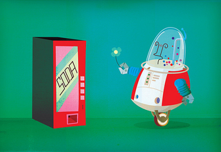 Illustration for article titled Retro Illustrations of Monsters at Work and Play